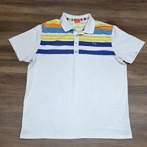Mens PUMA Rainbow Polo Shirt SIZE: XL